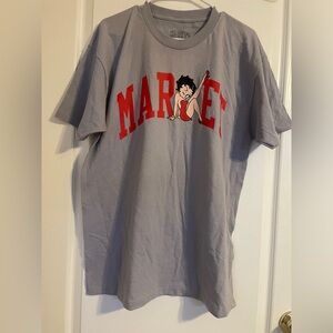 NWT Market x Betty Boop Gray Short‎ Sleeve T-Shirt Large Streetwear Casual
